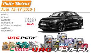 Lire la suite à propos de l’article Huile de vidange moteur – Audi A3, 8Y (2020- )