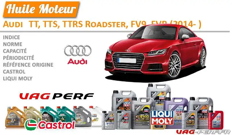Lire la suite à propos de l’article Huile de vidange moteur – Audi TT, TTS, TTRS Roadster, FV9, FVR (2014- )