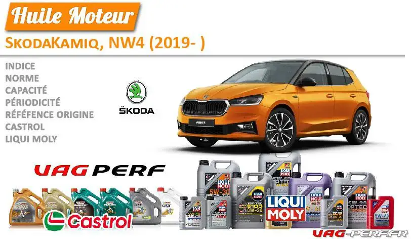 Lire la suite à propos de l’article Huile de vidange moteur – Skoda Kamiq, NW4 (2019- )