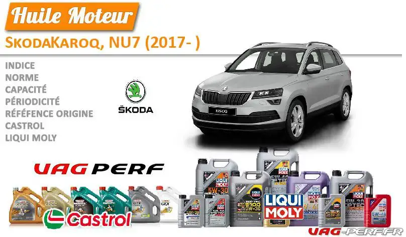 Lire la suite à propos de l’article Huile de vidange moteur – Skoda Karoq, NU7 (2017- )