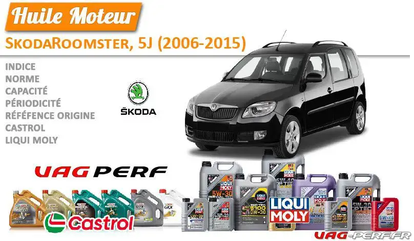 Lire la suite à propos de l’article Huile de vidange moteur – Skoda Roomster, 5J (2006-2015)
