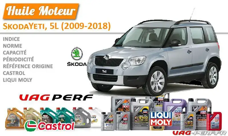 Lire la suite à propos de l’article Huile de vidange moteur – Skoda Yeti, 5L (2009-2018)