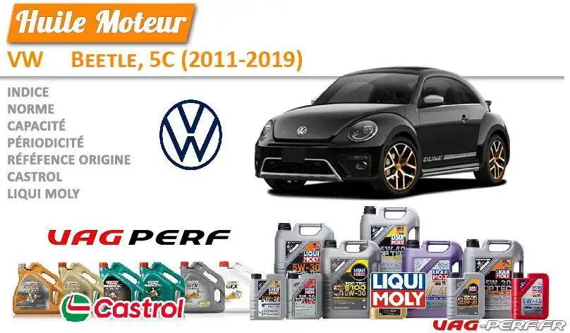 Lire la suite à propos de l’article Huile de vidange moteur – VW Beetle, 5C (2011-2019)