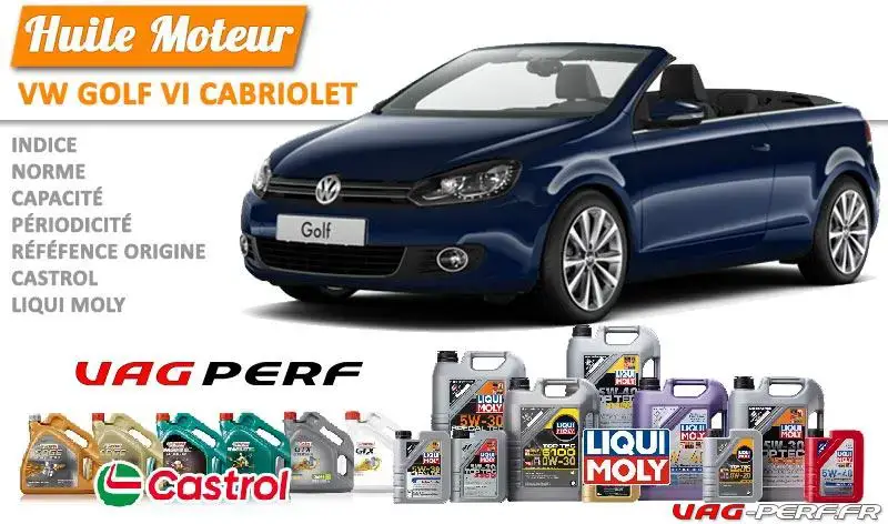 Lire la suite à propos de l’article Huile de vidange moteur – VW Golf VI Cabriolet, 517 (2011-2016)