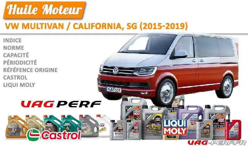 Lire la suite à propos de l’article Huile de vidange moteur – VW Multivan / California, SG (2015-2019)