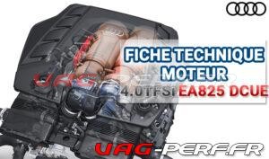 Lire la suite à propos de l’article Fiche Technique Moteur – Audi 4.0TFSi V8 Bi-Turbo 507cv & 770nm (DCUE) : Performance et Fiabilité